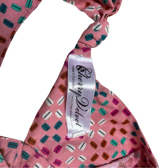 Cherry Velvet Macron Sun Dress - Picture 3 of 7